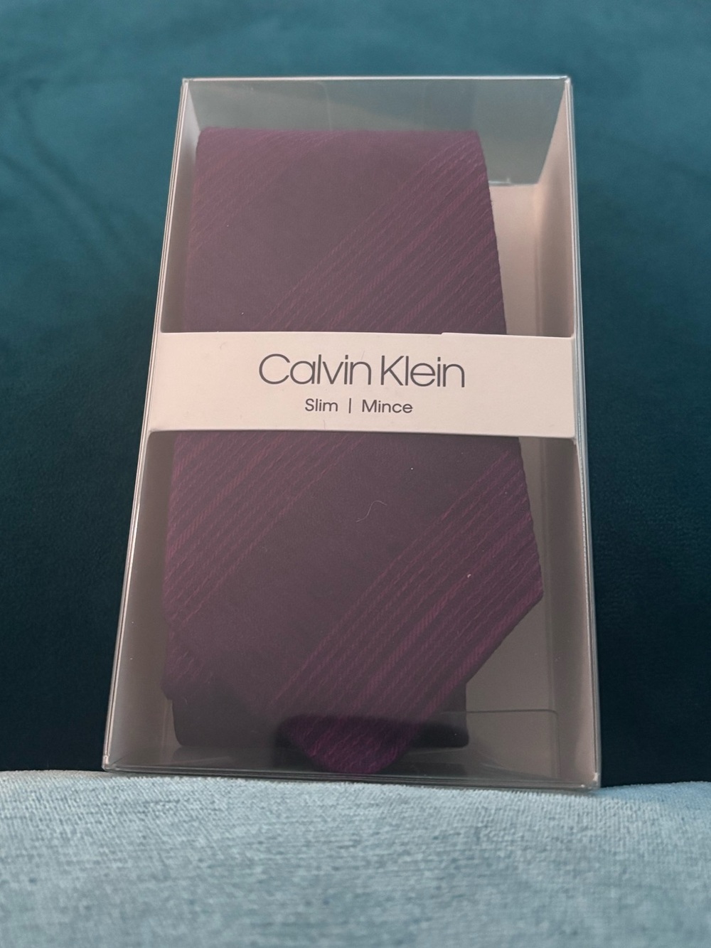 Calvin Klein Tie in Teal and Black